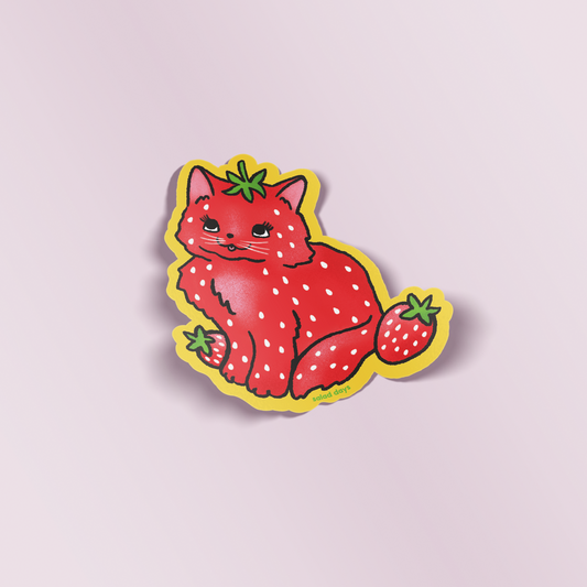Strawberry Cat Sticker