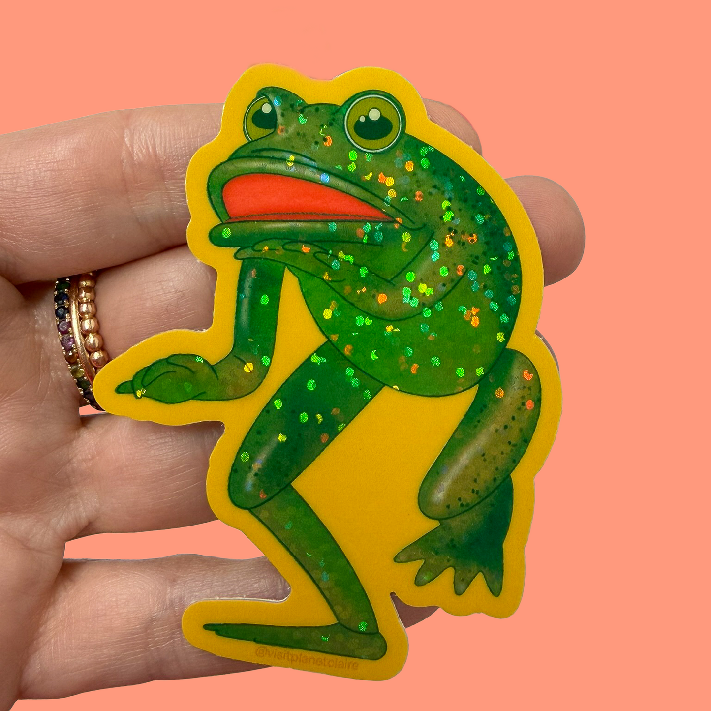 Tap Dancing Frog Marionette Sticker
