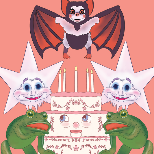 Bob Baker Birthday Cake and Friends Print