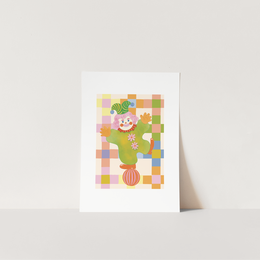 Balancing Act Clown Print