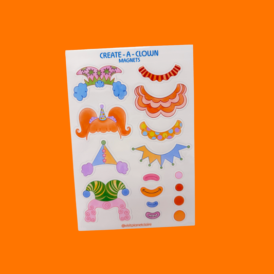 Create-A-Clown Magnet Sheet